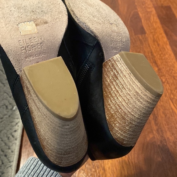 Eileen Fisher Trail Leather Ankle Booties - Picture 6 of 9